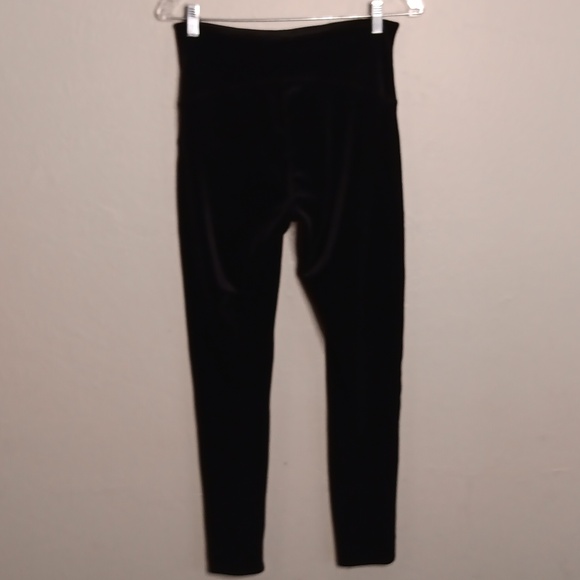 Spanx High Waist Black Velvet Leggings Size Large - Picture 2 of 6